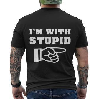 Im With Stupid Men's Crewneck Short Sleeve Back Print T-shirt - Monsterry CA
