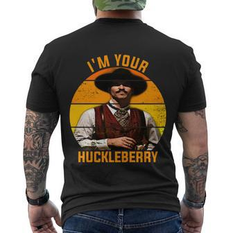 Im Your Huckleberry Tombstone Men's Crewneck Short Sleeve Back Print T-shirt - Monsterry CA
