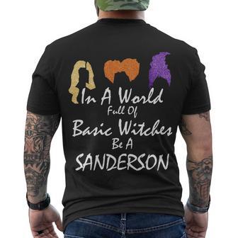 In A World Full Of Basic Witches Be A Sanderson Men's Crewneck Short Sleeve Back Print T-shirt - Monsterry AU