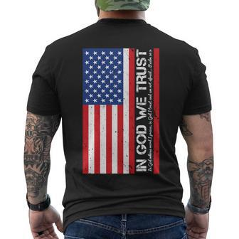 In God We Trust Psalm 564 Us Flag Men's Crewneck Short Sleeve Back Print T-shirt - Monsterry AU