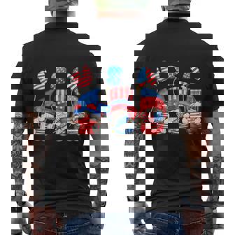 Independence Day Funny 4Th Of July Gnomes Usa Flag Men's Crewneck Short Sleeve Back Print T-shirt - Monsterry