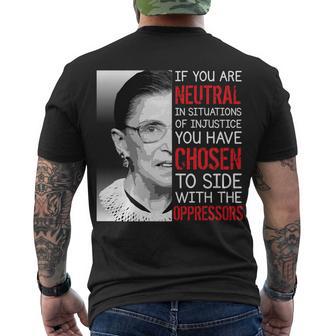 Injustice Ruth Bader Ginsburg Notorious Rbg Quote Men's Crewneck Short Sleeve Back Print T-shirt - Monsterry DE