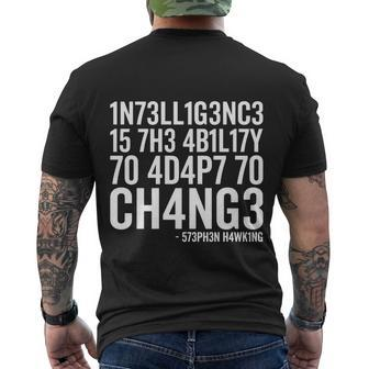 Intelligence Stephen Hawking Tshirt Men's Crewneck Short Sleeve Back Print T-shirt - Monsterry UK