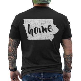 Iowa Home State Men's Crewneck Short Sleeve Back Print T-shirt - Monsterry UK