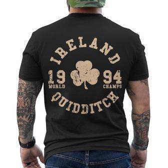 Ireland Quidditch 1994 World Champs Irish St Patricks Day Men's Crewneck Short Sleeve Back Print T-shirt - Monsterry