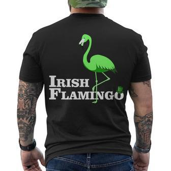 Irish Flamingo Tshirt Men's Crewneck Short Sleeve Back Print T-shirt - Monsterry