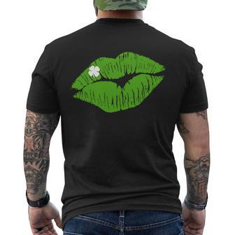 Irish Lips Kiss Clover St Pattys Day Men's T-shirt Back Print - Thegiftio UK