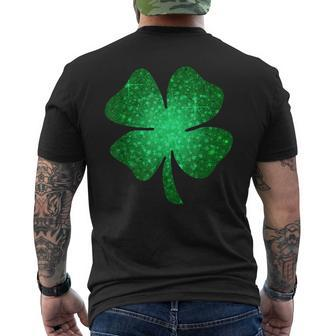 Irish Lucky Shamrock Green Four Leaf Clover St Patricks Day Men's T-shirt Back Print - Thegiftio UK