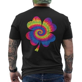 Irish Shamrock Tie Dye Happy St Patricks Day Go Lucky Men's T-shirt Back Print - Thegiftio UK
