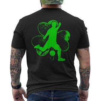 Irish Soccer Shamrock Irish St Patrick Day Boys Men's T-shirt Back Print - Thegiftio UK