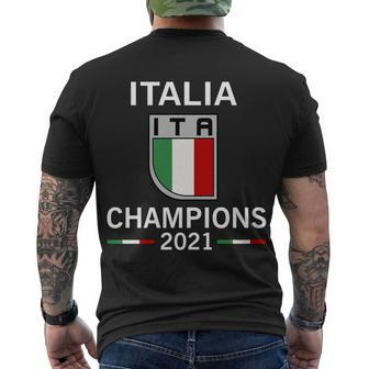 Italia 2021 Champions Italy Futbol Soccer Men's Crewneck Short Sleeve Back Print T-shirt - Monsterry CA
