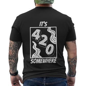 Its 420 Somewhere Funny Cannabis Men's Crewneck Short Sleeve Back Print T-shirt - Monsterry UK