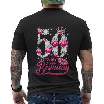 Its My 50Th Birthday Queen 50 Years Old Shoes Crown Diamond Men's T-shirt Back Print - Thegiftio UK