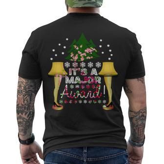 Its A Major Award Funny Christmas Fragile Lamp Leg Tshirt Men's Crewneck Short Sleeve Back Print T-shirt - Monsterry DE