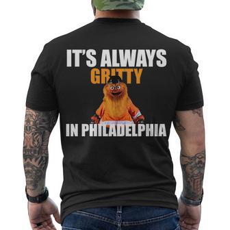 Its Always Gritty In Philadelphia Men's Crewneck Short Sleeve Back Print T-shirt - Monsterry AU