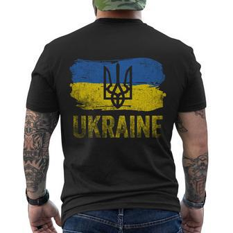 Its In My Dna Ukraine Flag Meaningful Ukrainian Roots Men's T-shirt Back Print - Thegiftio UK
