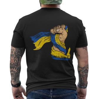 Its In My Dna Ukraine Flag Ukrainian Roots Men's T-shirt Back Print - Thegiftio UK