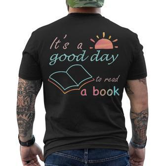 Its Good Day To Read Book Library Reading Lovers Men's T-shirt Back Print - Thegiftio UK