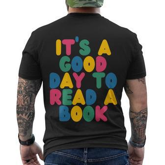 Its Good Day To Read Book Library Read Men's T-shirt Back Print - Thegiftio UK