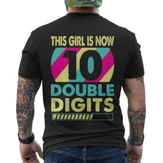 Its My 10Th Birthday This Girl Is Now 10 Double Digits Meaningful Gift Men's Crewneck Short Sleeve Back Print T-shirt - Monsterry UK