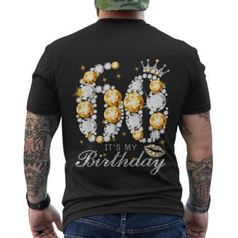 Its My 60Th Birthday Queen 60 Years Old Shoes Crown Diamond Men's Crewneck Short Sleeve Back Print T-shirt - Monsterry