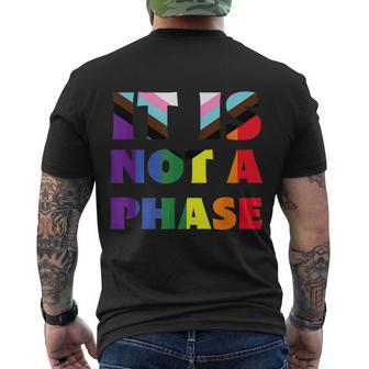 Its Not A Phase Lgbtqia Rainbow Flag Gay Pride Ally Men's Crewneck Short Sleeve Back Print T-shirt - Monsterry DE