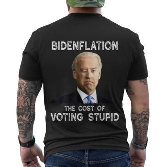 Joe Biden Bidenflation The Cost Of Voting Stupid Men's Crewneck Short Sleeve Back Print T-shirt - Monsterry