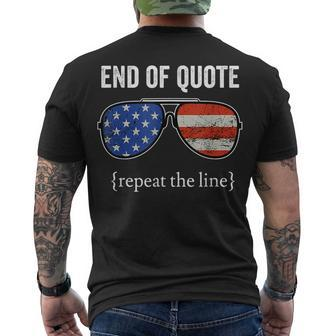 Joe Biden End Of Quote Repeat The Line V2 Men's T-shirt Back Print - Seseable