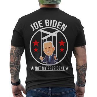 Joe Biden Not My President Puppet Funny Men's Crewneck Short Sleeve Back Print T-shirt - Monsterry CA