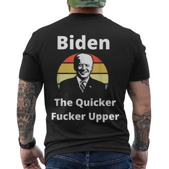 Joe Biden The Quicker F Upper Sunset Men's T-shirt Back Print - Thegiftio UK