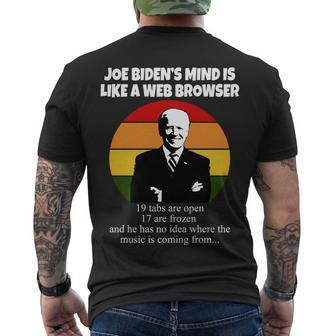 Joe Bidens Mind Is Like A Web Browser Tshirt Men's Crewneck Short Sleeve Back Print T-shirt - Monsterry DE