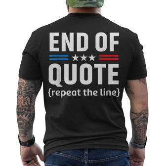 Joe End Of Quote Repeat The Line V2 Men's T-shirt Back Print - Seseable