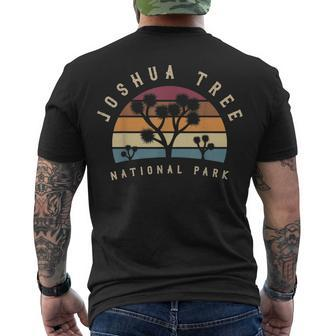Joshua Tree National Park Vintage Us Nationalpark V2 Men's T-shirt Back Print - Seseable