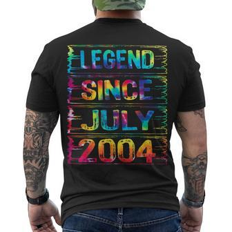 July 18 Years Old Since 2004 18Th Birthday Tie Dye Men's T-shirt Back Print - Seseable