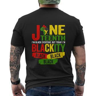 June 19Th Im Black Everyday Blackity Black Pride African Men's T-shirt Back Print - Thegiftio UK