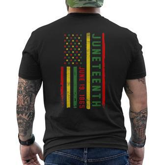 Junenth June 19Th 1865 Junenth Black Freedom Day Flag Men's T-shirt Back Print - Thegiftio UK