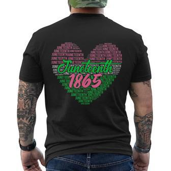 Juneteenth 1865 Aka Love Heart Men's Crewneck Short Sleeve Back Print T-shirt - Monsterry UK