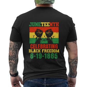 Juneteenth 1865 Celebrating Black Freedom June 19Th Men's T-shirt Back Print - Thegiftio UK