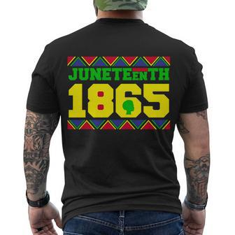 Juneteenth 1865 Independence Day Men's Crewneck Short Sleeve Back Print T-shirt - Monsterry