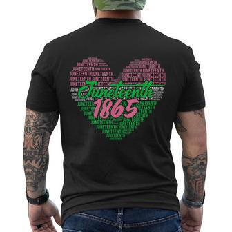 Juneteenth Aka Love Heart Men's T-shirt Back Print - Thegiftio UK