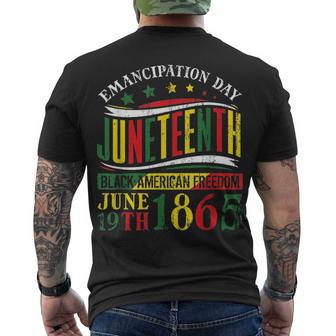Juneteenth Black History Celebrating Black Freedom 1865 V2 Men's T-shirt Back Print - Thegiftio UK
