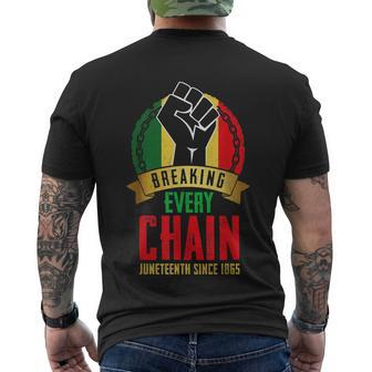 Juneteenth Breaking Every Chain Since 1865 Black Freedom Men's Crewneck Short Sleeve Back Print T-shirt - Monsterry AU
