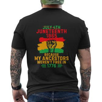 Juneteenth Day 2022 Freedom Black Human Rights V23 Men's T-shirt Back Print - Thegiftio UK