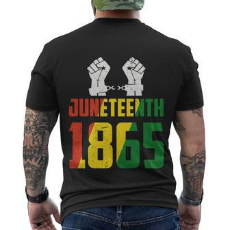 Juneteenth Emancipation Day Vintage Cool Melanin Black Pride Gift Men's Crewneck Short Sleeve Back Print T-shirt - Monsterry CA