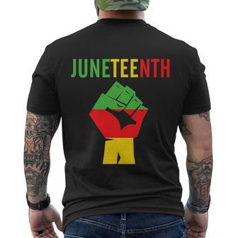 Juneteenth Freeish Since 1865 Melanin Ancestor Black History Men's T-shirt Back Print - Thegiftio UK