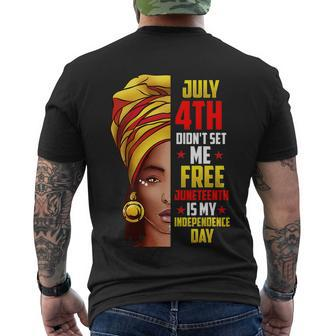 Juneteenth Shirt Juneteenth Shirts African American V2 Men's T-shirt Back Print - Thegiftio UK