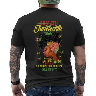 Juneteenth Juneteenth Shirts African American Black Queen Men's T-shirt Back Print - Thegiftio UK