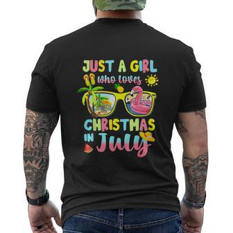 Just A Girl Who Loves Christmas In July Summer Lover Men's Crewneck Short Sleeve Back Print T-shirt - Monsterry