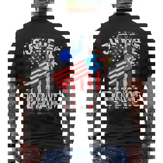 Just Here To Bang 4Th Of July American Flag Fourth Of July Men's T-shirt Back Print - Seseable