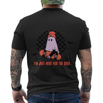 Im Just Here For The Boos Halloween Day Retro Halloween Men's T-shirt Back Print - Thegiftio UK